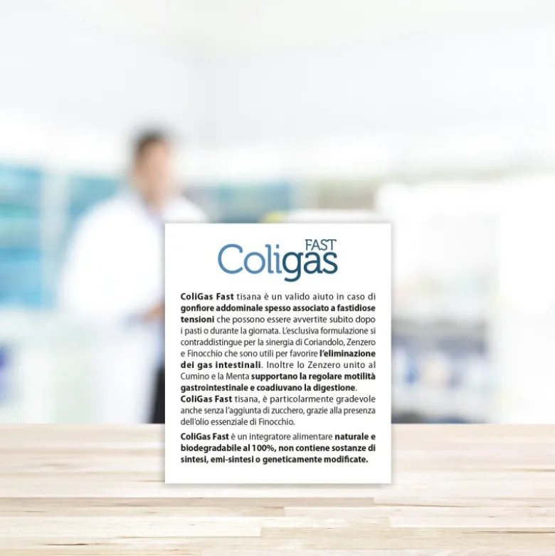 Aboca Coligas Fast Tisana per Gonfiore Addominale 20 Bustine