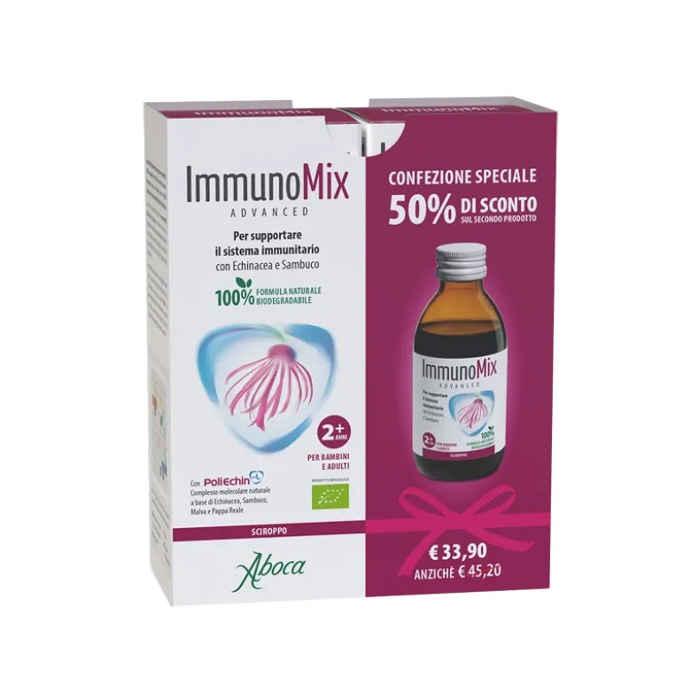 Aboca ImmunoMix Advanced Sciroppo per Sistema Immunitario 2 x 210 g