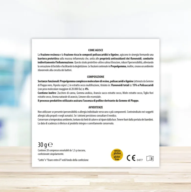 Aboca PropolGemma per Mal di Gola 20 Compresse Orosolubili