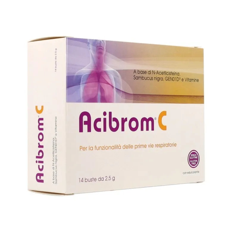 Acibrom C Integratore per Vie Respiratorie 14 Bustine