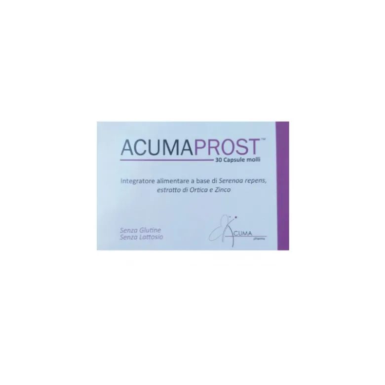 Acumaprost Integratore per Prostata 30 Capsule Molli
