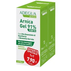 Adegua Active Arnica91% Gel Forte per Dolori Muscolari e Articolari Bipack 75ml