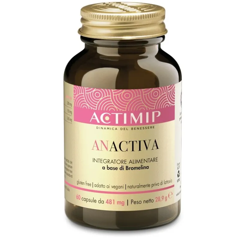 Anactiva Bromelina e Ananas 60 Capsule Drenante