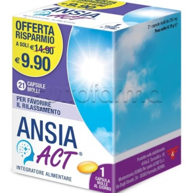 Ansia Act Integratore per Ansia e Insonnia 21 Capsule