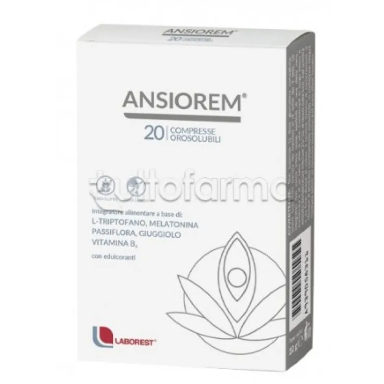 Ansiorem Integratore per il Rilassamento e il Benessere Mentale 20 Compresse
