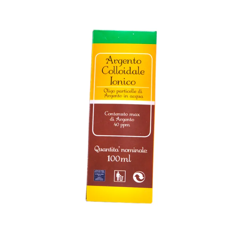Argento Colloidale Ionico Antibatterico 40ppm 100ml Gocce e Spray