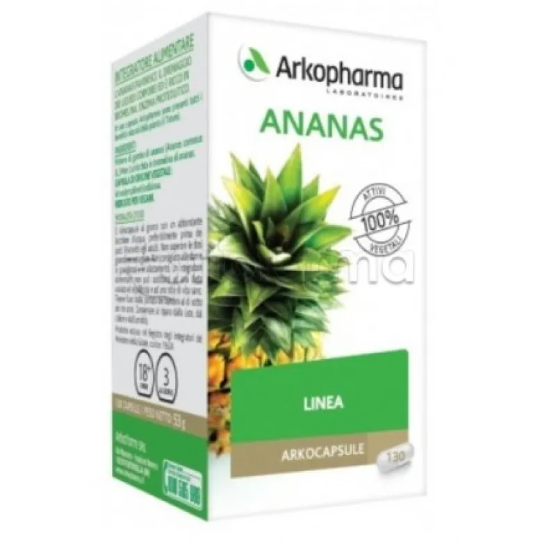 Arkocapsule Ananas Integratore per Drenaggio Liquidi 130 Capsule