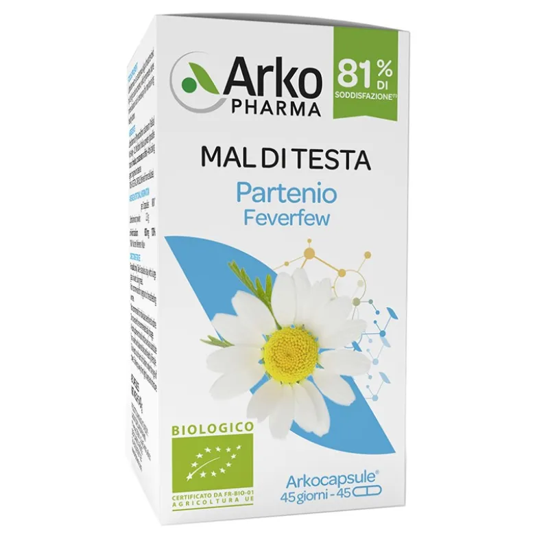 Arkocapsule Partenio Bio per Mal di Testa e Benessere Articolare 45 Capsule Vegetali