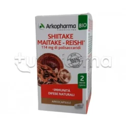 Arkocapsule Shiitake-Maitake-Reishi Bio Integratore per Difese Immunitarie 40 Capsule