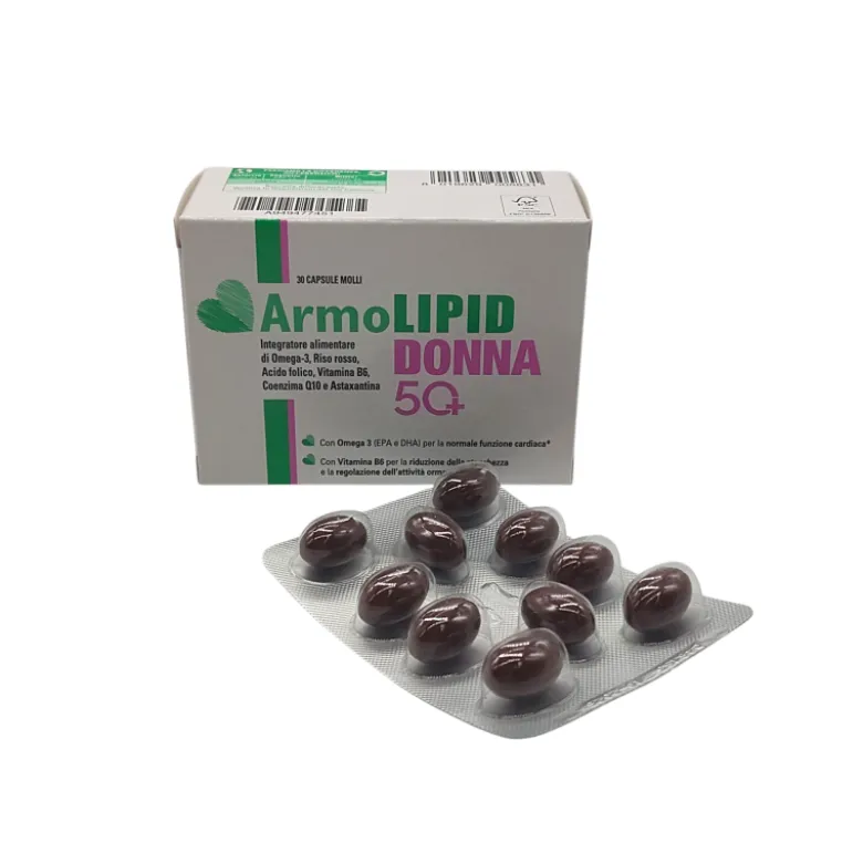 ArmoLipid Donna 50+ Integratore per Colesterolo e Benessere Cardiovascolare 30 Capsule