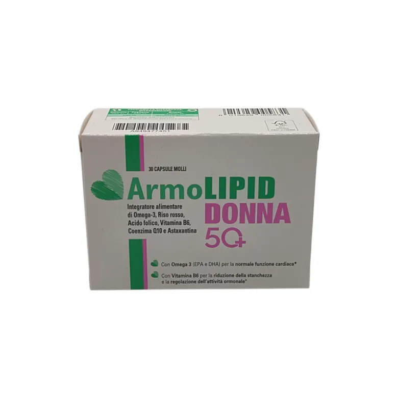 ArmoLipid Donna 50+ Integratore per Colesterolo e Benessere Cardiovascolare 30 Capsule