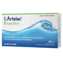 Artelac Reactive Collirio Lenitivo per Congiuntivite e Prurito 20 Unità Monodose