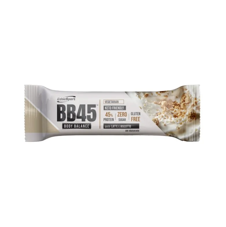 Bb45 Latte e Biscotto Barretta Proteica 45% Proteine 35 g