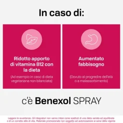 Benexol Spray Integratore Vitamina B12 Alto Dosaggio Flacone 15ml