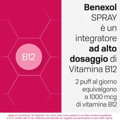 Benexol Spray Integratore Vitamina B12 Alto Dosaggio Flacone 15ml