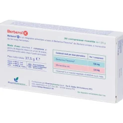 Berberol K Integratore per Abbassare Colesterolo e Trigliceridi 30 compresse
