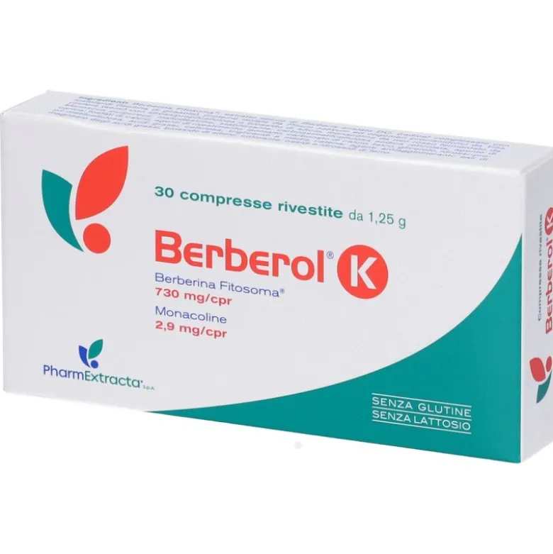 Berberol K Integratore per Abbassare Colesterolo e Trigliceridi 30 compresse