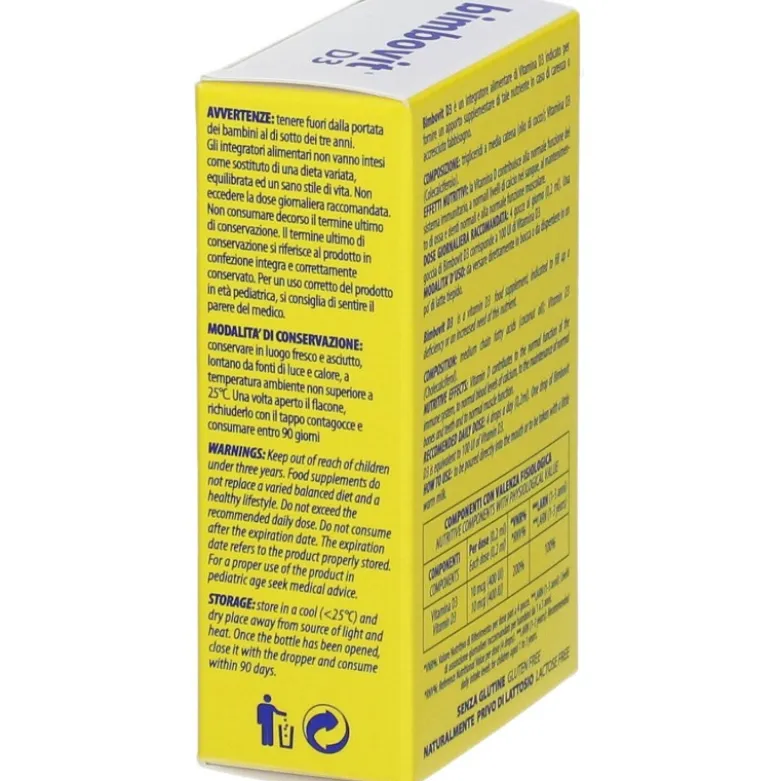 Bimbovit D3 Integratore Vitamina D3 Gocce 15ml