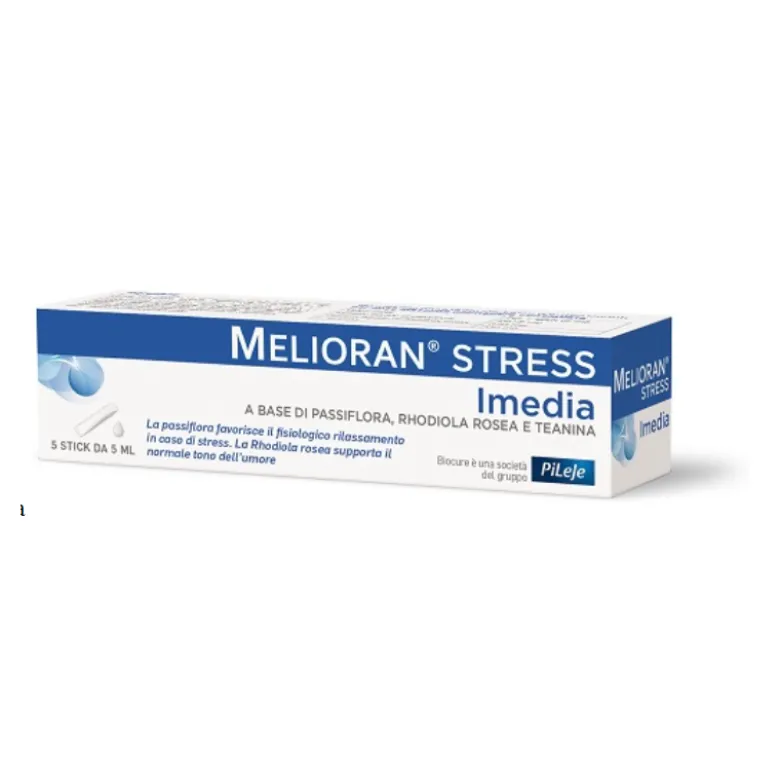 Biocure Melioran Stress Integratore per Rilassamento e Stress 5 Stick