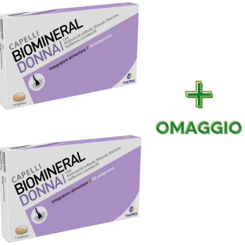 Biomineral Donna Integratore per Capelli 30 Compresse + 30 OMAGGIO