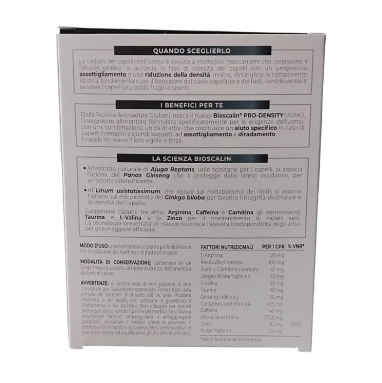 Bioscalin Pro Density Uomo Integratore per Capelli Forti 60 Compresse