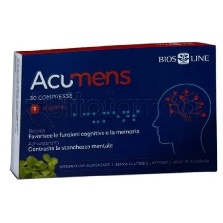 Bios Line Acumens Integratore per Memoria e Concentrazione 30 Compresse