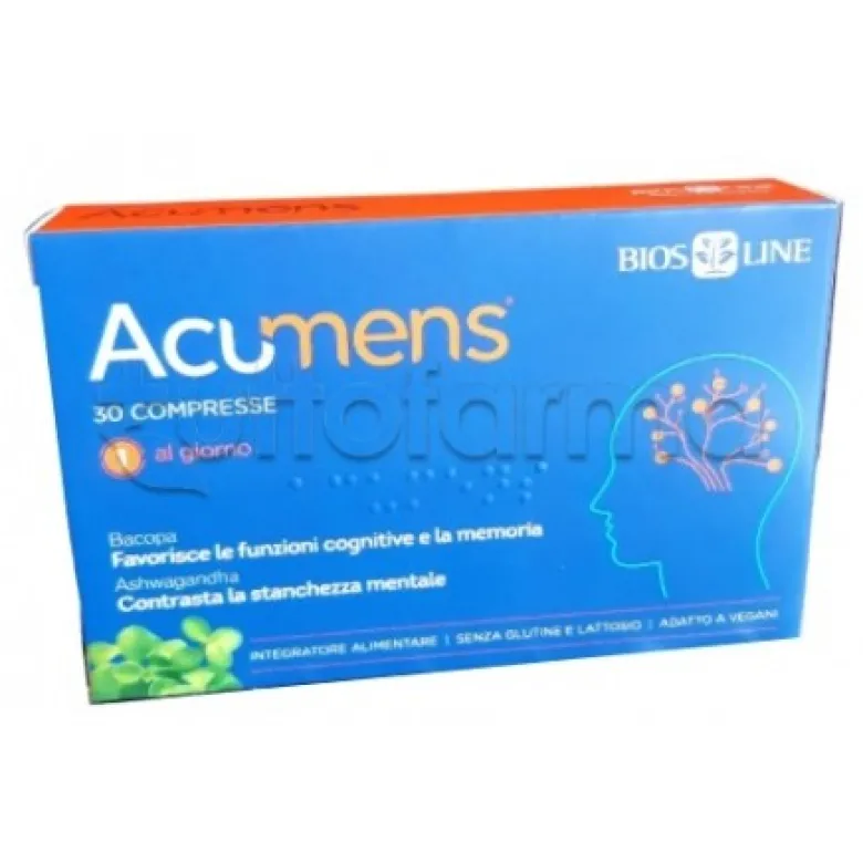 Bios Line Acumens Integratore per Memoria e Concentrazione 30 Compresse