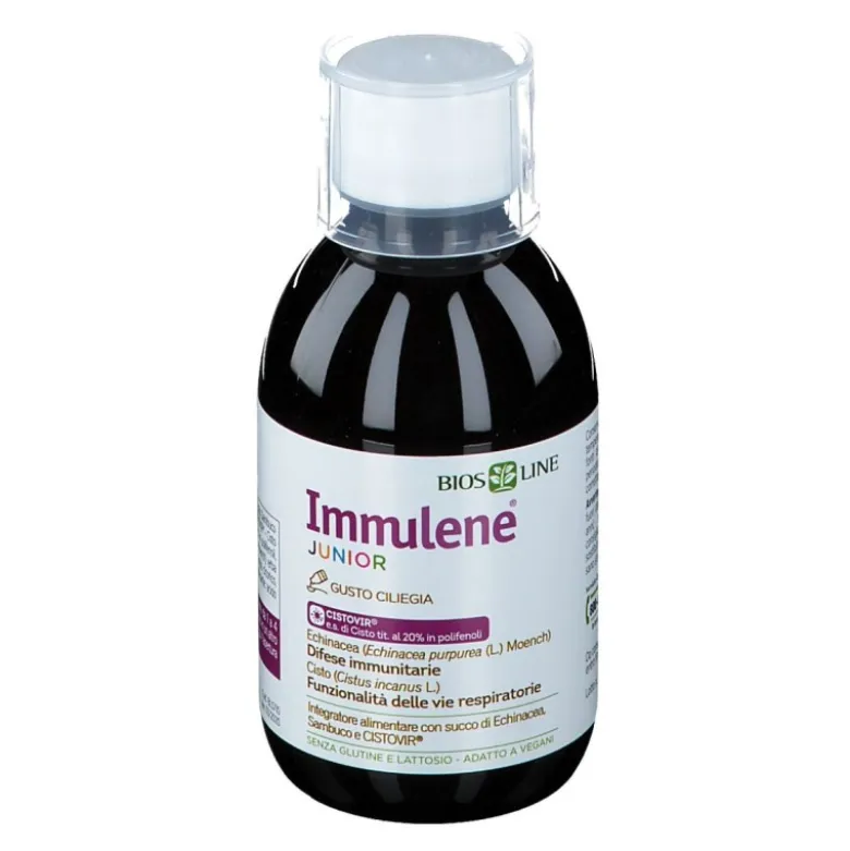 Biosline Immulene Junior Sciroppo Bambini Difese Immunitarie Echinacea Sambuco 200 ml