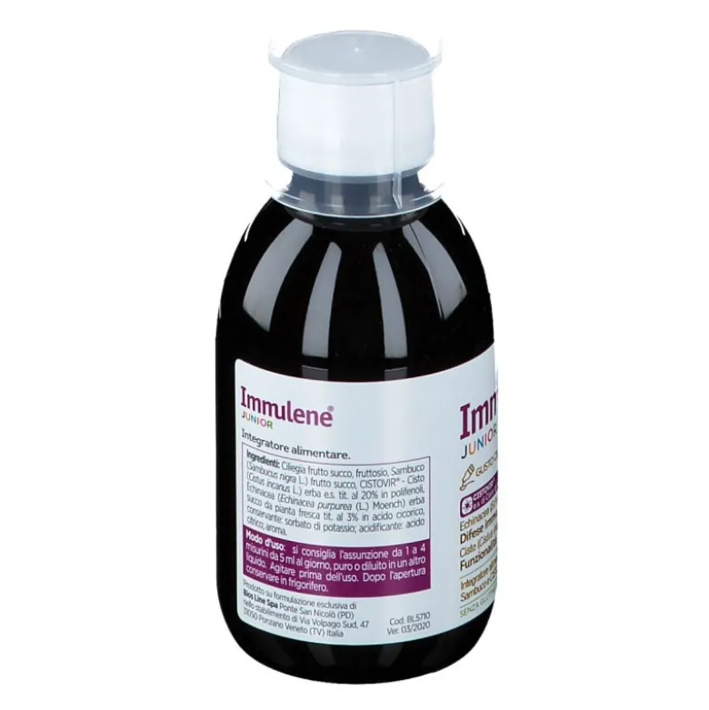 Biosline Immulene Junior Sciroppo Bambini Difese Immunitarie Echinacea Sambuco 200 ml