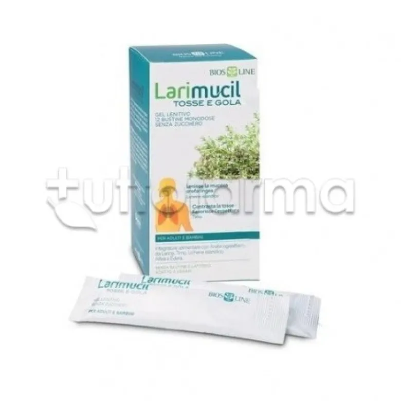 Bios Line Larimucil Tosse e Gola Integratore per Gola 12 Bustine