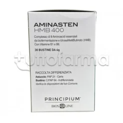 Bios Line Principium Aminasten HMB 400 Integratore per Tono Muscolare 30 Bustine