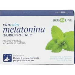 Bios Line Vitacalm Melatonina Integratore per Sonno 120 Compresse