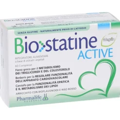 Biostatine Active Integratore per Colesterolo e Trigliceridi 60 Compresse