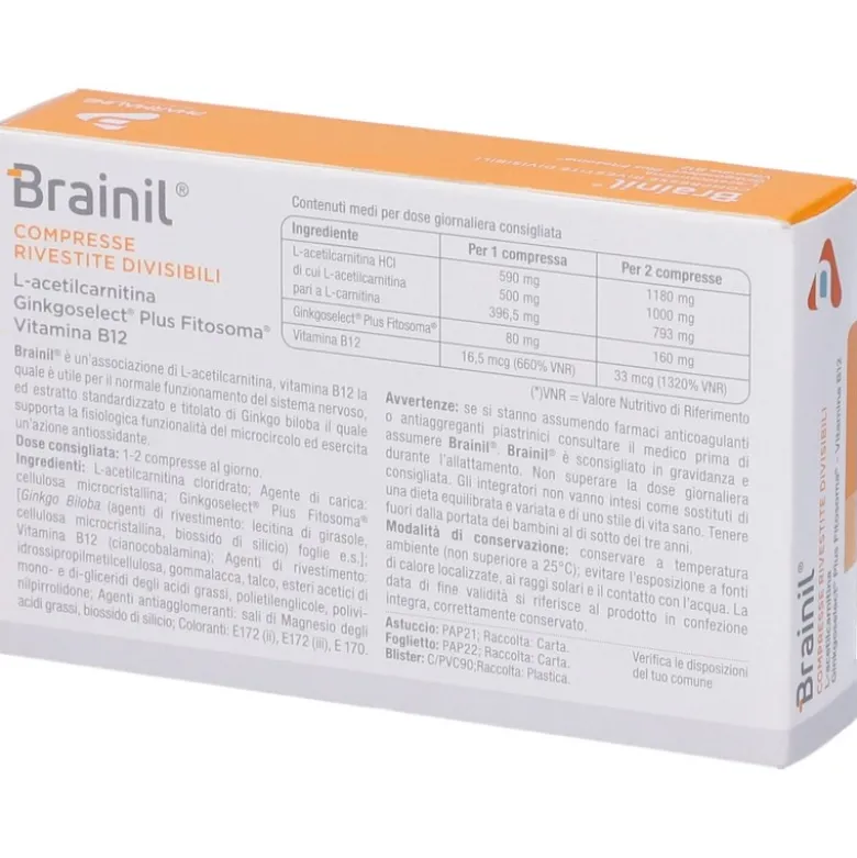 Brainil Integratore per Memoria 30 Compresse