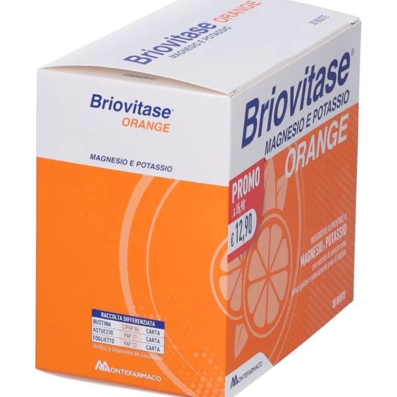 Briovitase Orange Magnesio e Potassio Gusto Arancia 30 Bustine