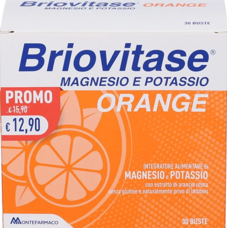 Briovitase Orange Magnesio e Potassio Gusto Arancia 30 Bustine