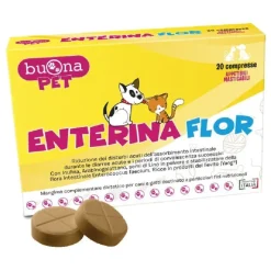 Buona Pet Enterina Flor Integratore Veterinario Disturbi Intestinali Cani e Gatti 20 Compresse