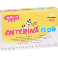 Buona Pet Enterina Flor Integratore Veterinario Disturbi Intestinali Cani e Gatti 20 Compresse