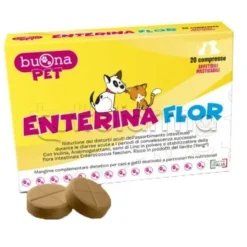 Buona Pet Enterina Flor Integratore Veterinario Disturbi Intestinali Cani e Gatti 20 Compresse