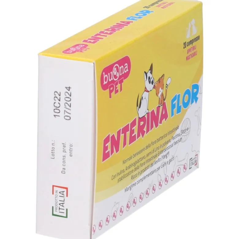 Buona Pet Enterina Flor Integratore Veterinario Disturbi Intestinali Cani e Gatti 20 Compresse