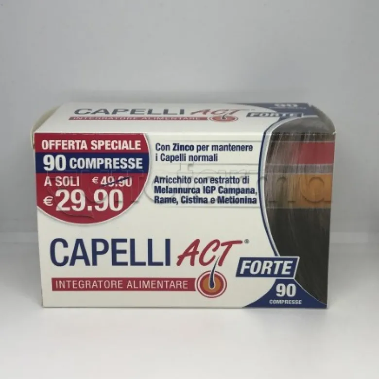 Capelli Act Forte Integratore per Benessere dei Capelli 90 Compresse