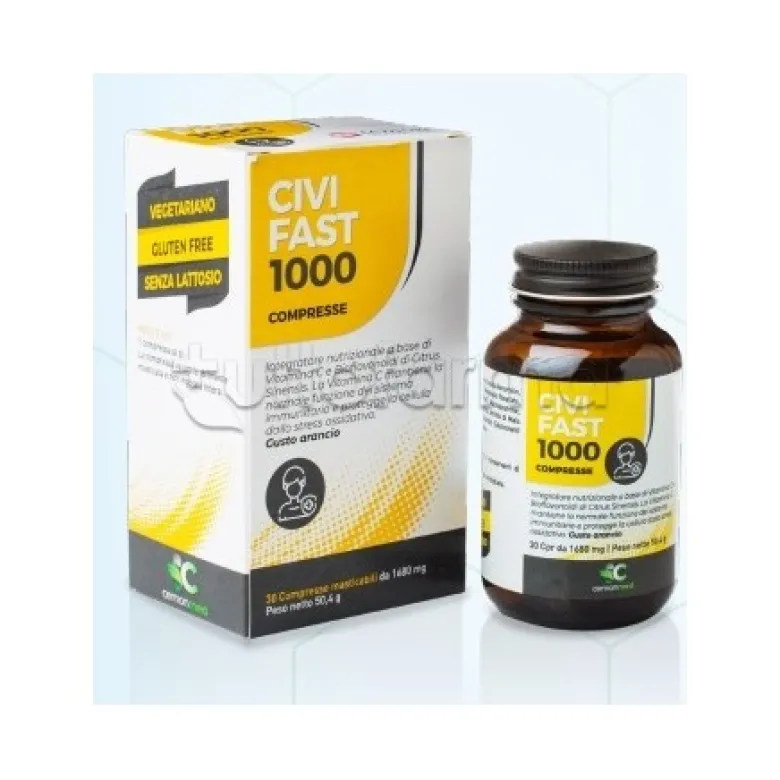 Cemon Civifast 1000 Integratore di Vitamina C 30 Compresse Masticabili