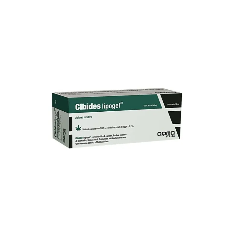 Cibides Lipogel Crema per Azione Lenitiva con CBD per la Pelle 75ml
