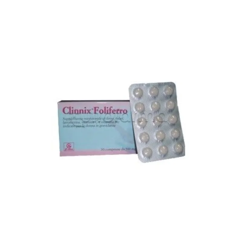 Clinnix Foliferro Integratore di Ferro 30 Compresse