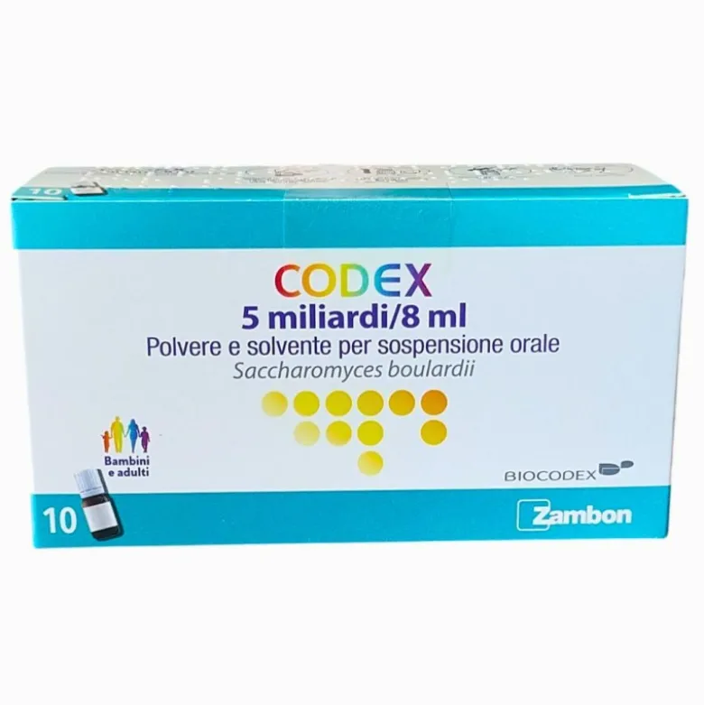 Codex 5 Miliardi Flaconcini per Diarrea e Disturbi Intestinali 10 Flaconcini
