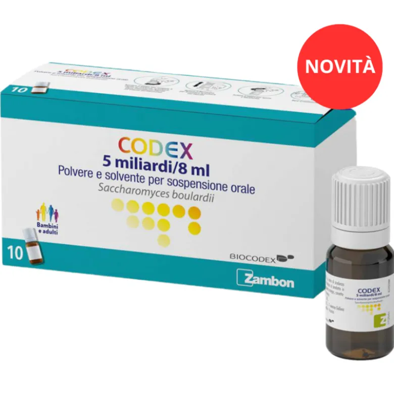 Codex 5 Miliardi Flaconcini per Diarrea e Disturbi Intestinali 10 Flaconcini