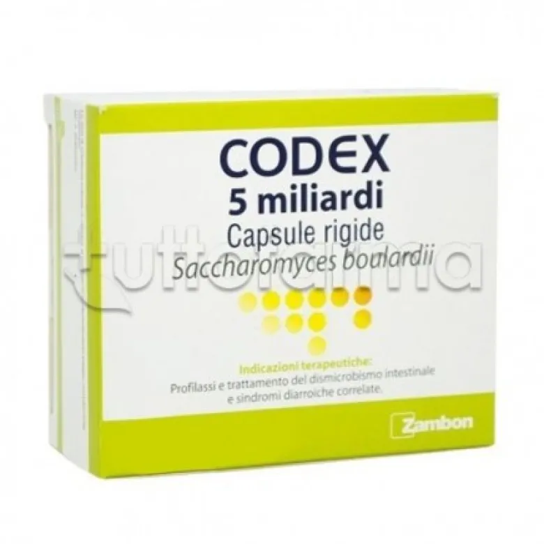 Codex 5 miliardi per Diarrea e Problemi Intestinali 30 Capsule