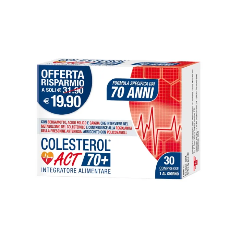 Colesterol Act 70+ Integratore per il Colesterolo 30 Compresse