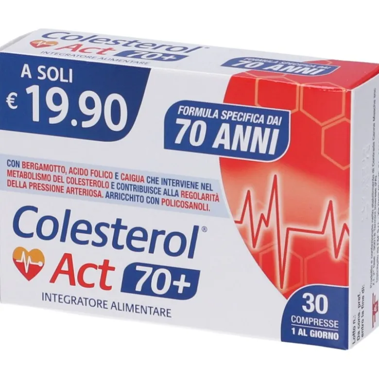 Colesterol Act 70+ Integratore per il Colesterolo 30 Compresse