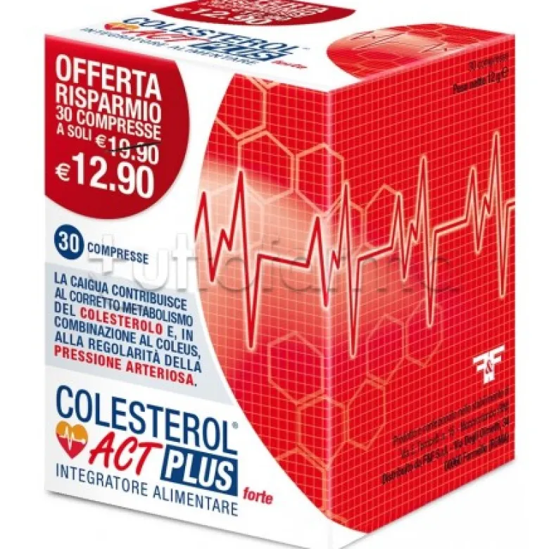 Colesterol Act Plus Forte Integratore per il Colesterolo 30 Compresse